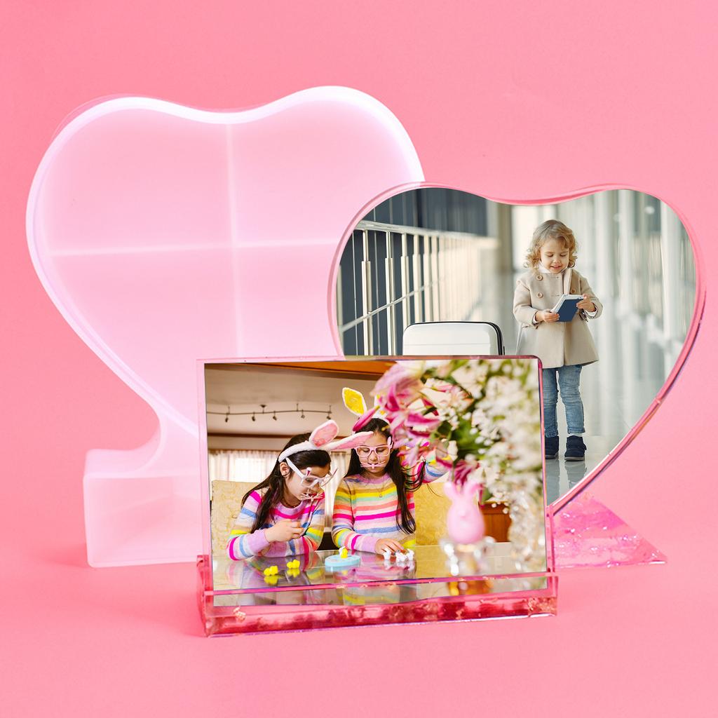 Stampi In Resina Per Cornice Fotografica, Portafoto Stampi Resina Per Cuore, Stampo Per Foto Epossidica, Stampo Per Cornice In Silicone Fai Da Te, Regalo Per La Festa Della Mamma