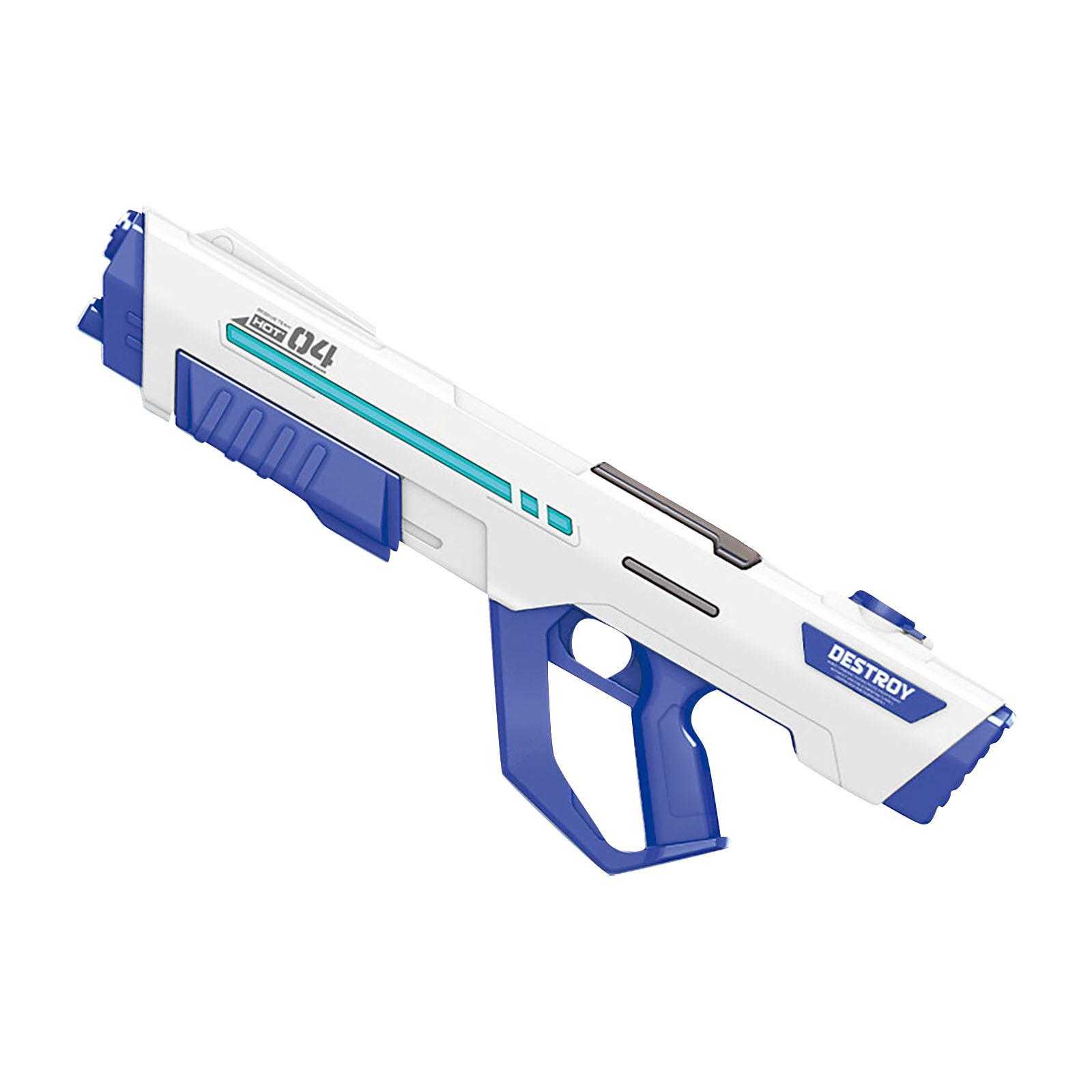 

Мощный электрический водяной пистолет для детей/взрослых, автоматические водяные пистолеты, водяные пистолеты-бластеры для летних игрушек для бассейна/пляжа One Size синий