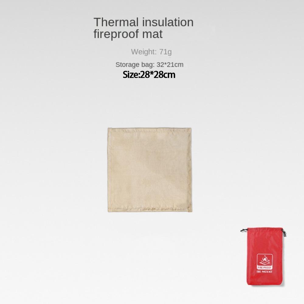 

Fiberglass Camping Fireproof Cloth Glass Coated Flame Retardant Mat Barbecue style 3