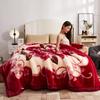 Luxury Heavy Double Layer Raschel Blanket Thickened Warm Plush Winter Blankets for Bed Vintage Floral Soft Weighted Comforter