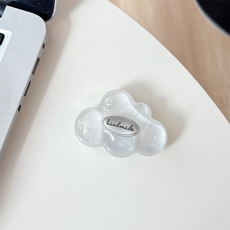 

Glitter Three-Dimensional Cloud Mobile Phone Case Magnetic Bracket Airbag Telescopic Ring Paste Desktop Support Frame