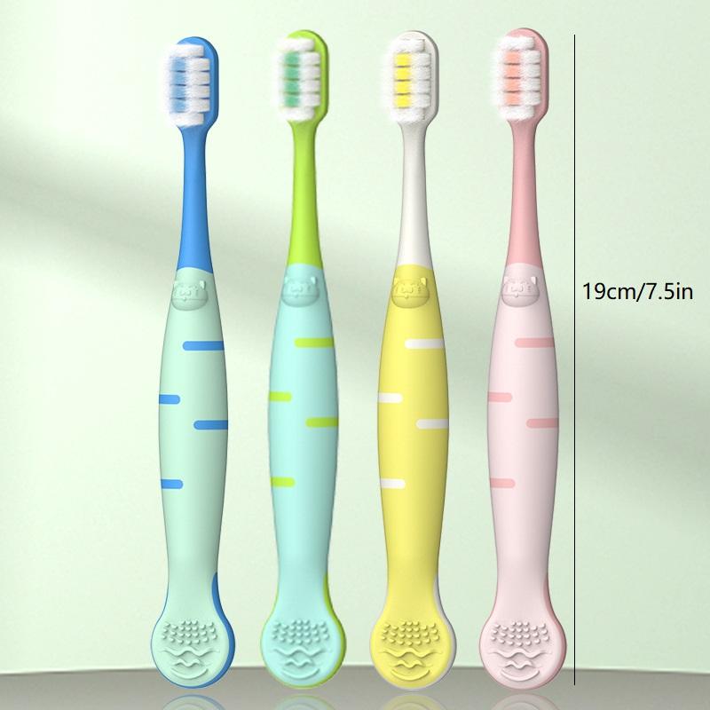 8 Pcs Soft Bristle Toothbrush Tongue Scraper 2 In 1 Cleaner Extra Soft Portable Teeth Cleaning Tool For Adult Travel