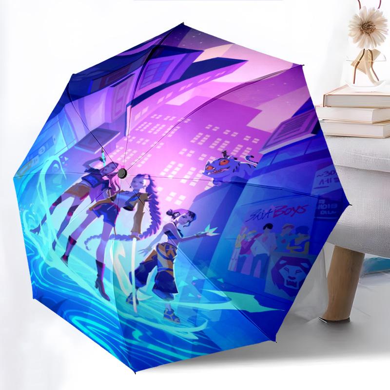 Dynamic Warriors: Action Adventure Folding Umbrella 8 Paraphenoid Bones Travel Three Folds Umbrella Outdoor