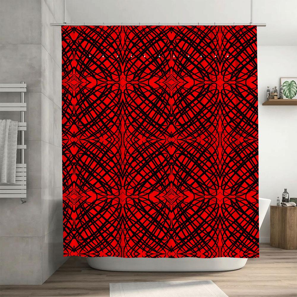 Luxury Pattern Print Shower Curtain Waterproof Fabric, High Density Weaving, Bathroom Decoration 180x200cm/71inch×80inch