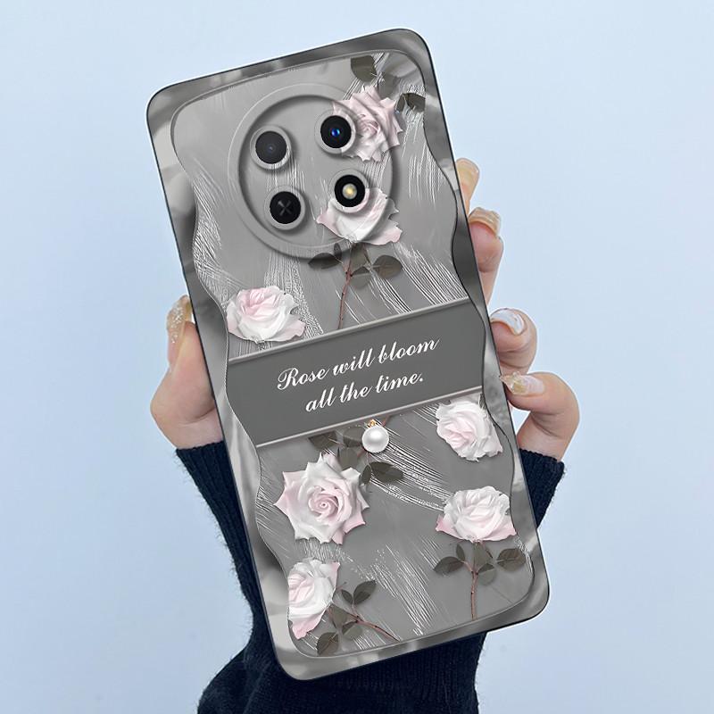 Case For Huawei Nova 14i Phone Case Coque Simplicity Oil Painting Flowers Silicone Soft Back Cover For Huawei Nova14i 14 I Funda