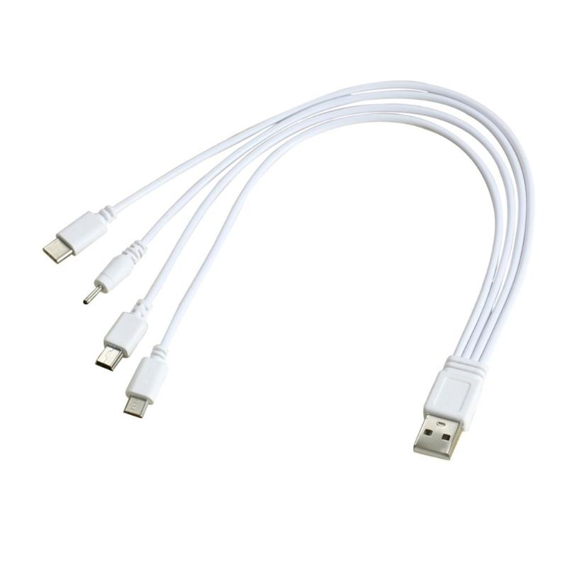 Multi Functional USB Charger Cable Universal USB Charging Cord 4 In 1 Cord for Mobiles Tablets Gaming Devices & Headsets
