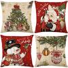 Christmas Pillowcases  Holiday Decorations  Living Room Sofa Cushion Covers  Bedroom Pillow Covers(Without Pillow Core)
