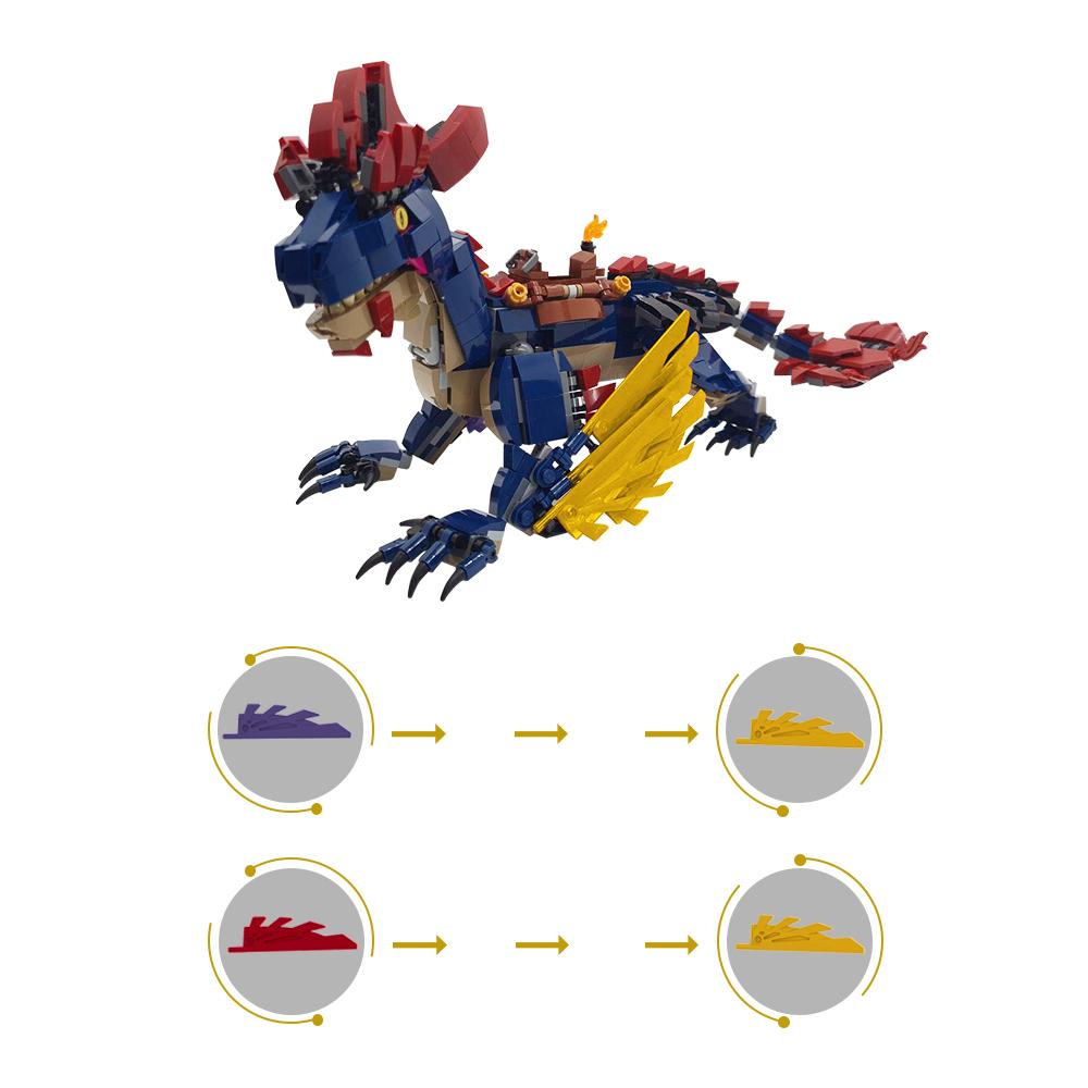Non-Toxic Goricks Moc Ark Rock Drake Movie Model Diy Building Block Kit Educational Mini Figures Toys For Children Birthday Gift Juguetes