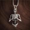 Punk Style Skull Necklace For Women, Fashionable Retro Personality Pendant, Dark Style Trendy Cool Neck Accessory