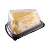50pcs Clear Plastic Cake Box, Disposable Cheesecake Boxes Triangular Pie Box Dessert Containers for Bakery (No Stickers)