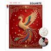DIY Framed Pearl Painting Kit Elegant Phoenix Pattern 3D Sparkling Bead Art Canvas Ready To Display Home Decor Gift Craft Wall Hanging Art