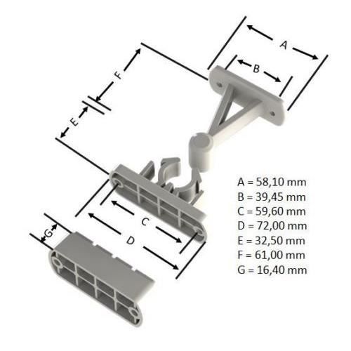 Arrêt de porte Viva - Pour Caravane Bateau Camping-car - Blanc 37820