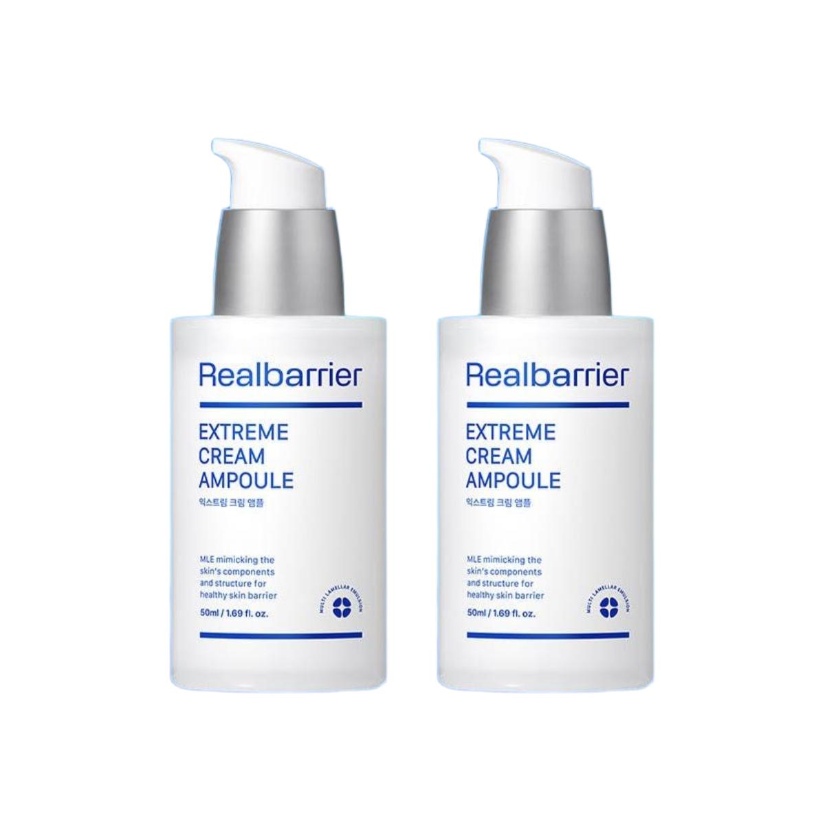 

Real Barrier Extreme Cream Ampoule Deep Moisturizing Skin Barrier Strengthening Double Pack (50ml x 2ea)