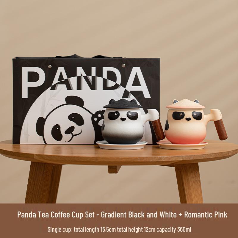 Panda Ceramic Tea & Water Separation Mug for Home & Office