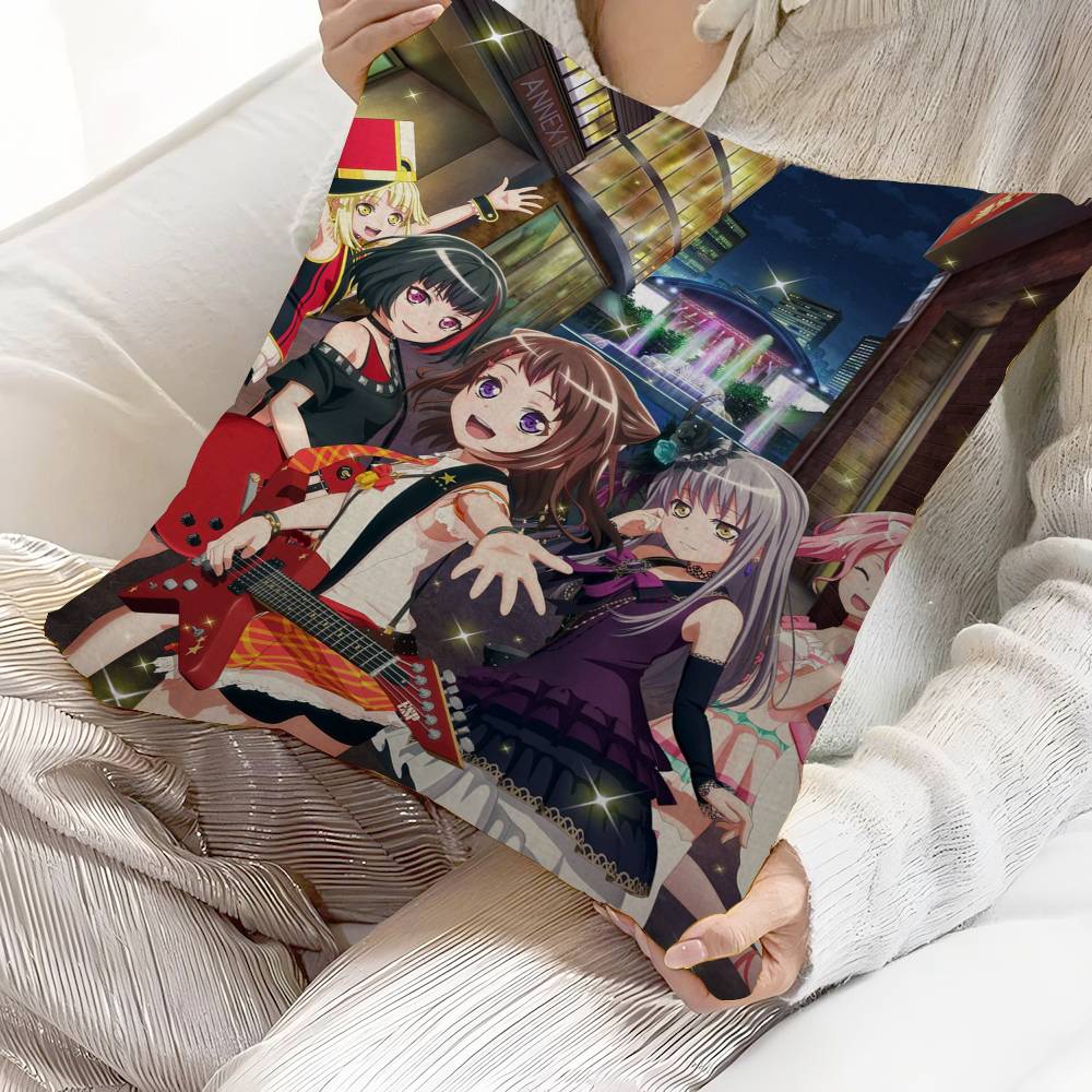 Anime BanG Dream 45*45cm Cushion Cover Pillow Cover Decor Pillowcase Home Pillowcase For Couch Pillow