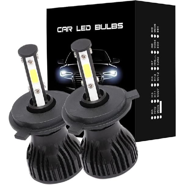 

2 шт. 4-сторонні COB 50 Вт 16000 LM Автомобільне світло H4 H7 LED H8 H9 H11 9006 9005 HB3 HB4 6000K 6500K Білі Авто протитуманні фари 12V Світлодіодна лампа(9007/HB5 Високий/Низький) 9007/HB5 Hi/Lo