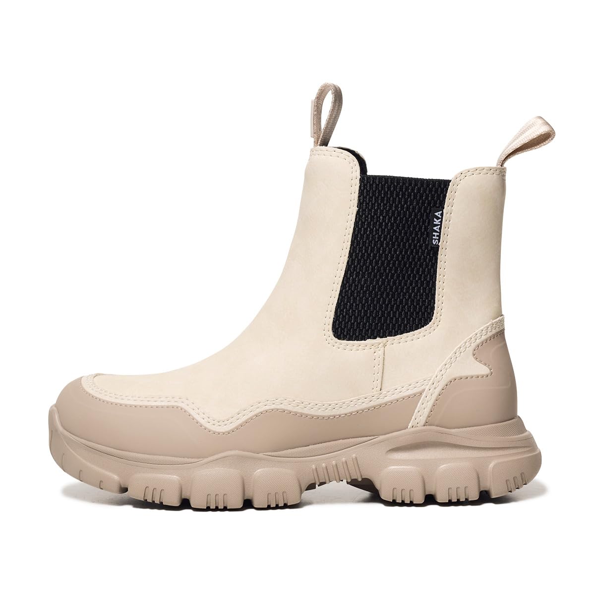 

Ботинки Shaka Trek Chelsea с боковыми вставками-гофре, удобные для ходьбы и размера в см, водоотталкивающие, мужские женские, лен/тауп, новые, 27.0