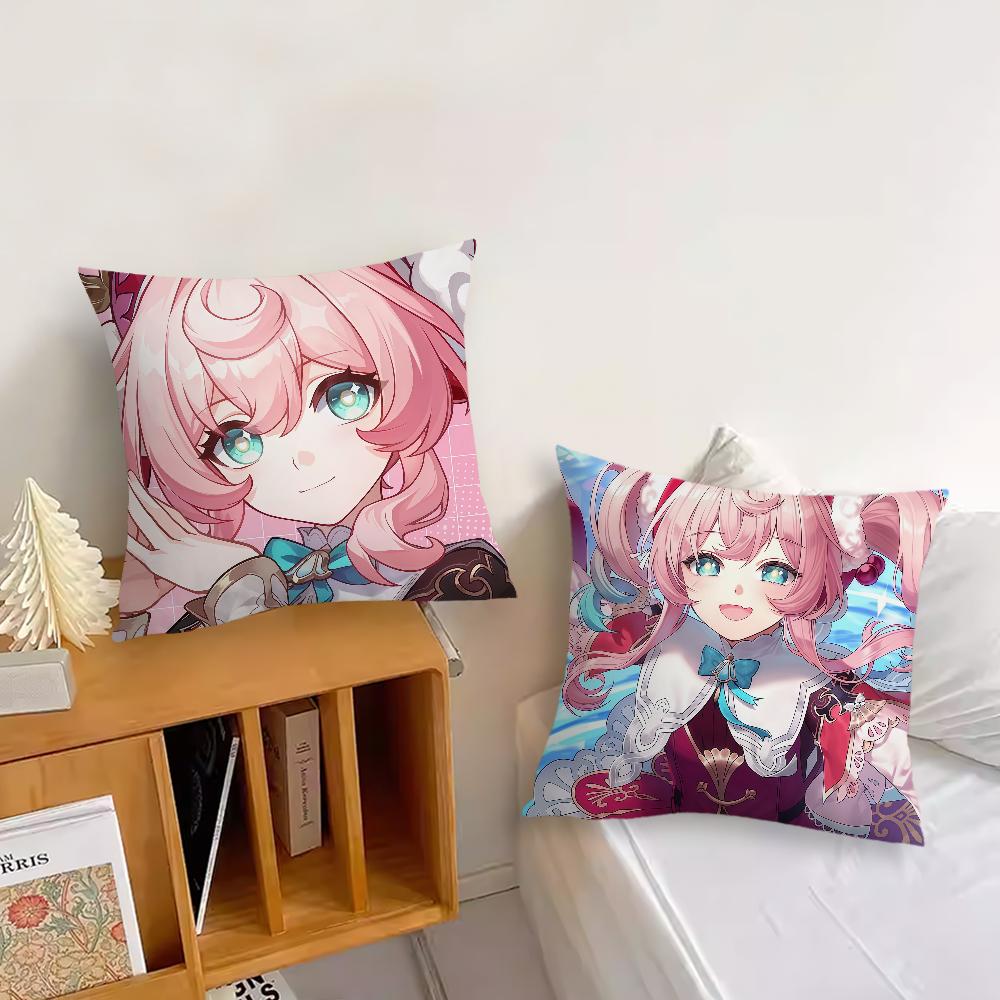 Game Hyacine Game Honkai Star Rail Cushion Cover Pillow Cover Decoration Room Home Sofa Living Office Car Nordic Simplicity