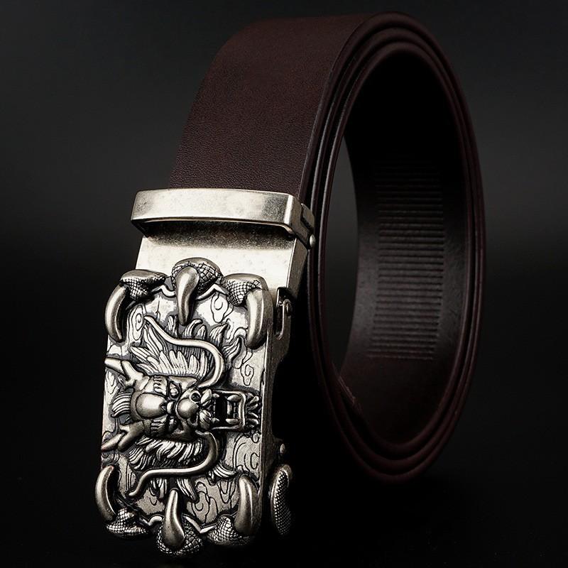 2020 Men's Leather Belt Business Automatic Buckle First-layer Cowhide Youth Korean Style Pants
