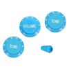 Uxcell Guitar Control Plastic Hat Volume Tone Control Sky Blue White 3-Pack Knobs, Style, & Knobs, ST,