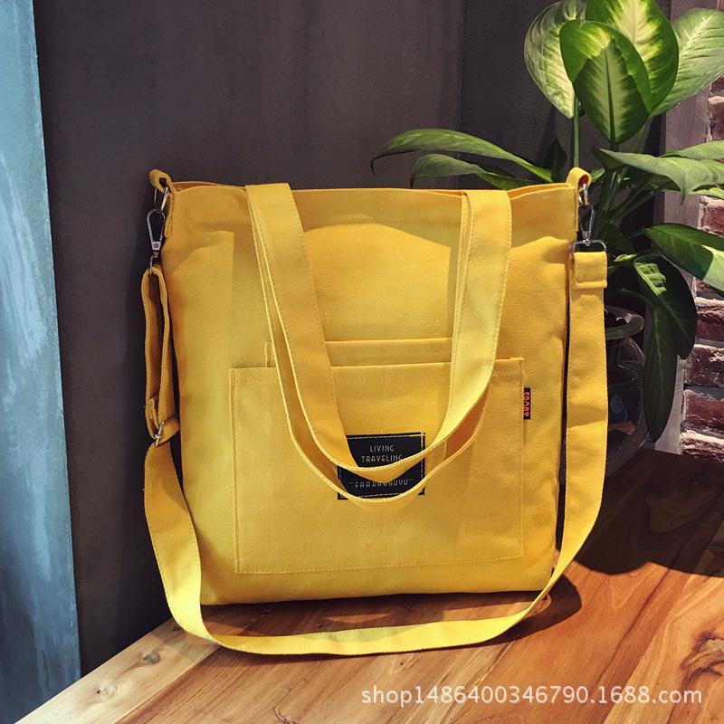 Women's Fashion Forest Series Canvas Shoulder Crossbody Bag - Large Capacity, Simple, Fresh, and Cute