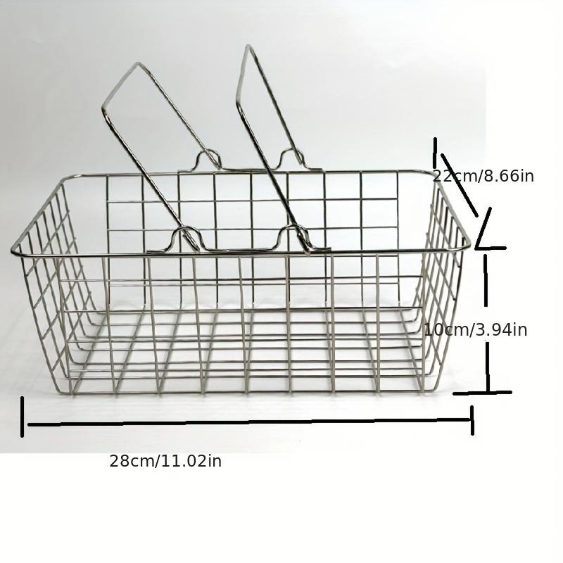 2 Pack Modern Stainless Steel Storage Basket for Books Clothing Etc. Versatile Storage Bin for Home and Car Use Rust-proof Shelf