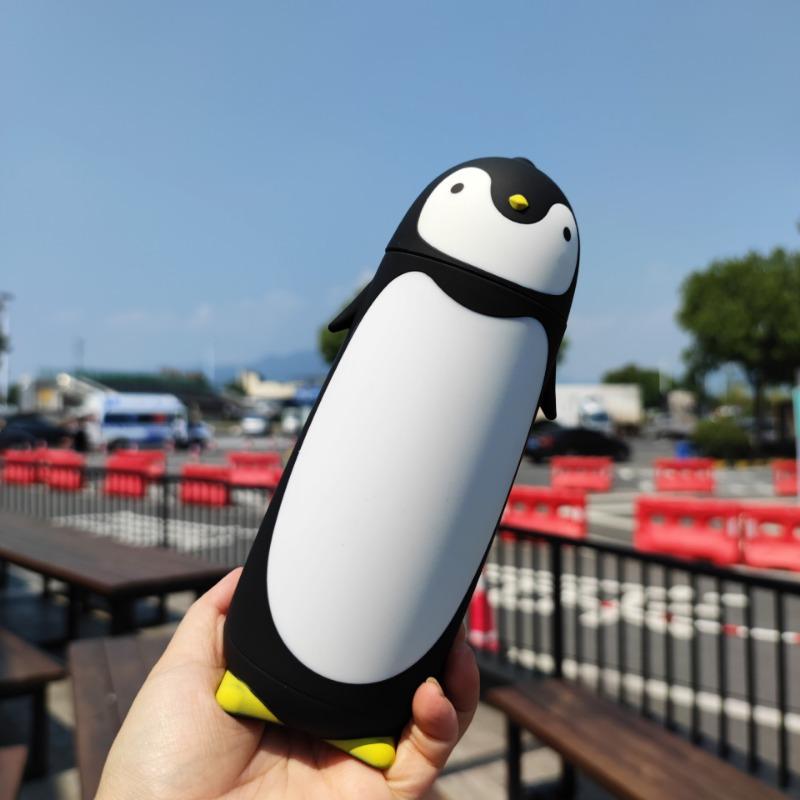 1Pc Cartoon Animal Penguin Thermos Cup  Double-layer Stainless Steel Water Cup