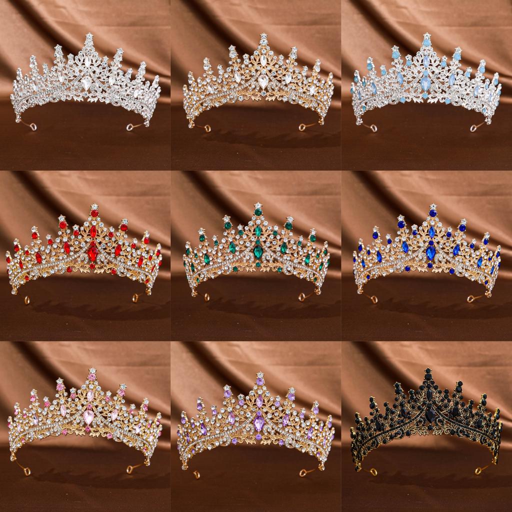 Baroque Crystal Tiaras and Crowns Headband Rhinestone Prom Diadem Crown Bridal Wedding Hair Accessories Jewelry Crown Tiara Gift