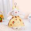 Rabbit Doll Plush Rabbit Keychain Bowknot Car Key Ring Creative Drooping Ear Rabbit Pendant  Gifts