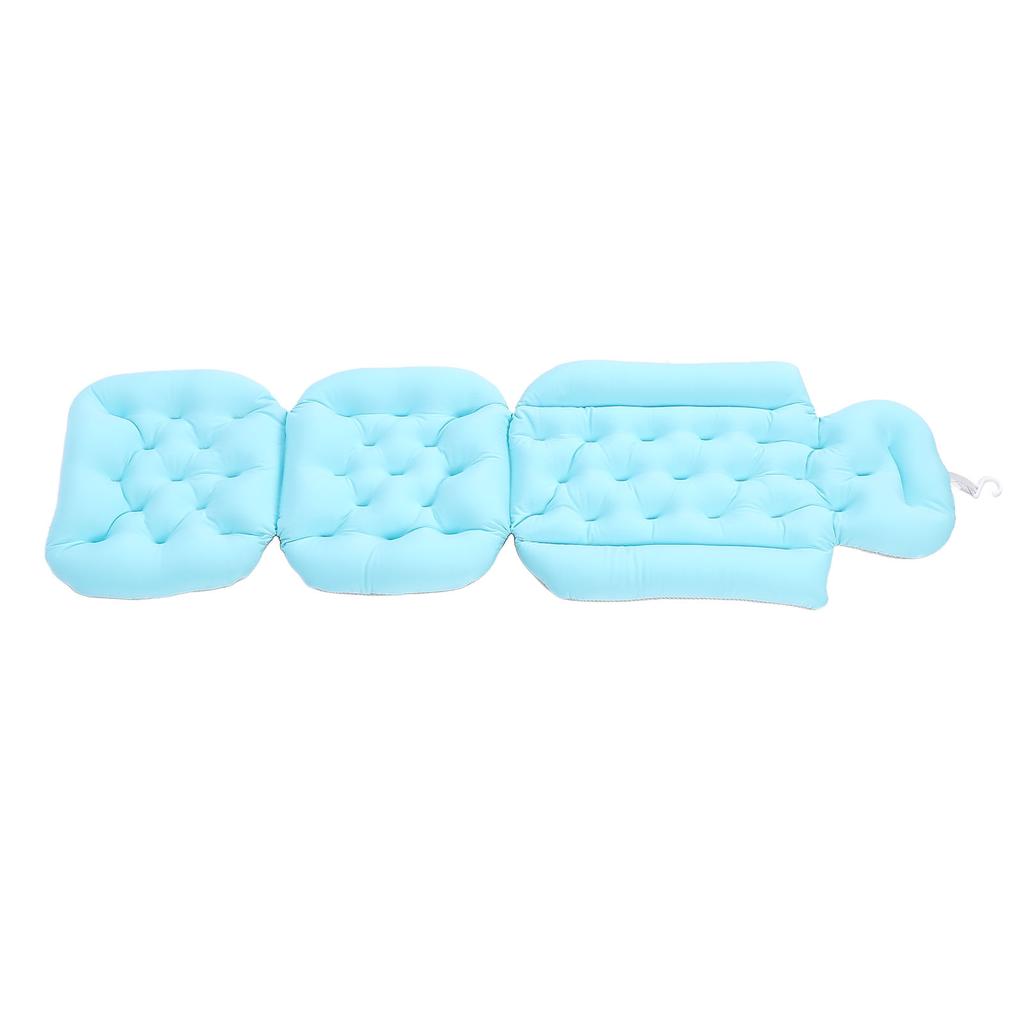 Ganzkörper-Badewannen-Kissen Dickes Badewannen-Kissen Rutschfeste Badematte mit Saugnäpfen für Kopfstütze Nacken- und Rückenstütze Blau