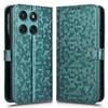 For Motorola Edge (2025) 5G Wallet Case Dot Pattern Imprint PU Leather Phone Cover