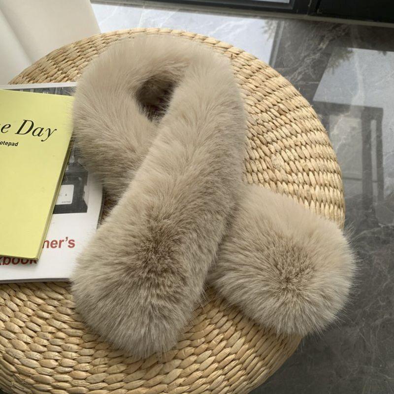 New Imitation Fox Hair Scarf Hair Hair Scarf Women's Versatile Autumn and Winter Fur Collar Thickened Long Neck Scarf