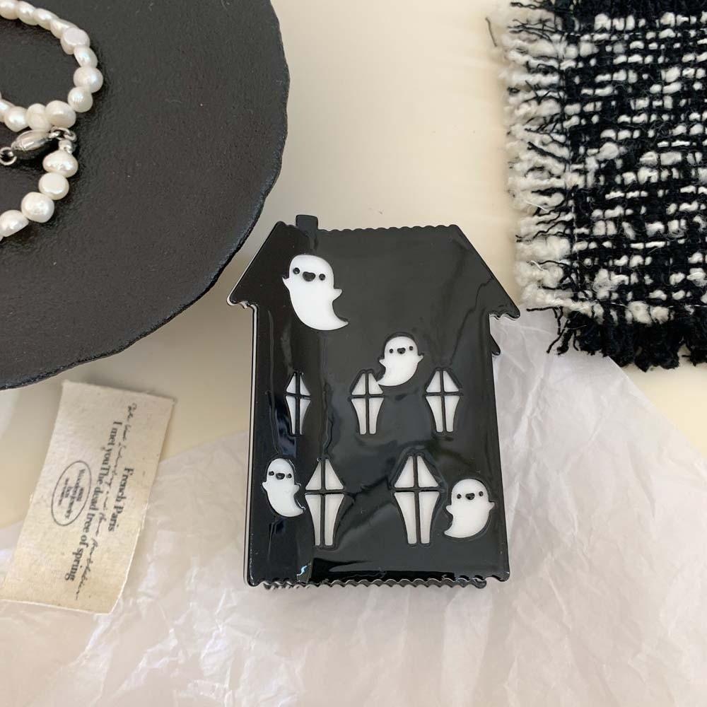 Ghost Halloween Shark Clip Funny Acetic Acid Hair Claw Hair Accessories Pumpkin Shark Clip  Girls