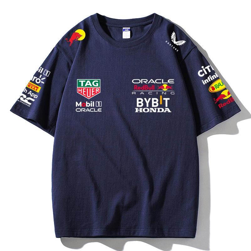 Red Bull Racing F1 Team T-Shirt Oracle Honda Bybit Print Oversized Men Women Casual Cotton Tee
