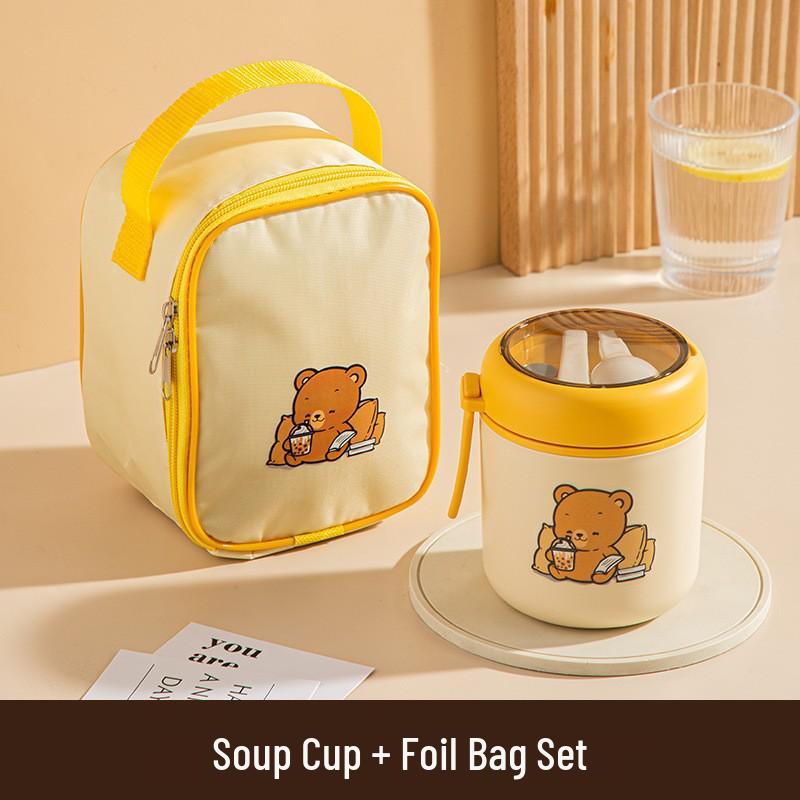316 Stainless Steel Insulated Lunch Box and Soup Cup for Office Workers and Girls