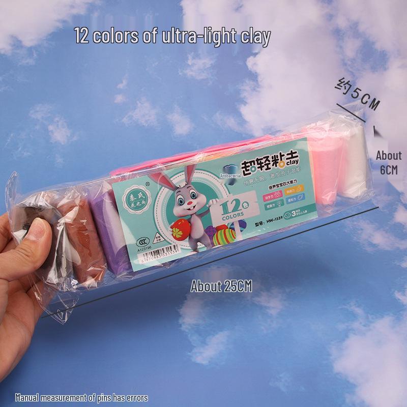 Non-Toxic Super Light Clay Set: 24, 36, or 12 Colors for Safe DIY Children s Modeling & Eraser Projects