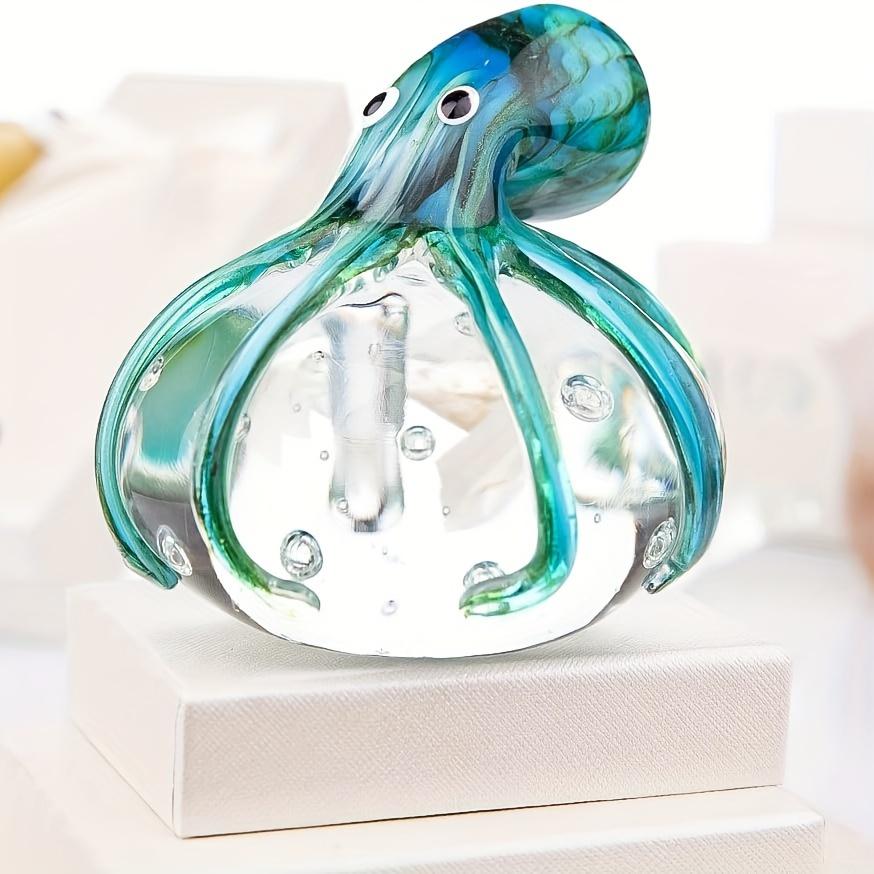 Handgefertigtes Oktopus-Ornament aus Glas: Charmanter Briefbeschwerer und Dekoration, perfekt für Zuhause und als Geschenk, geeignet für alle Zimmertypen