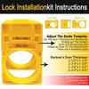 New Adjustable Door Lock Installation Kit Plastic Guide Template With Carbon Steel Door Lock Hole Saw For 35-43mm Door Thick