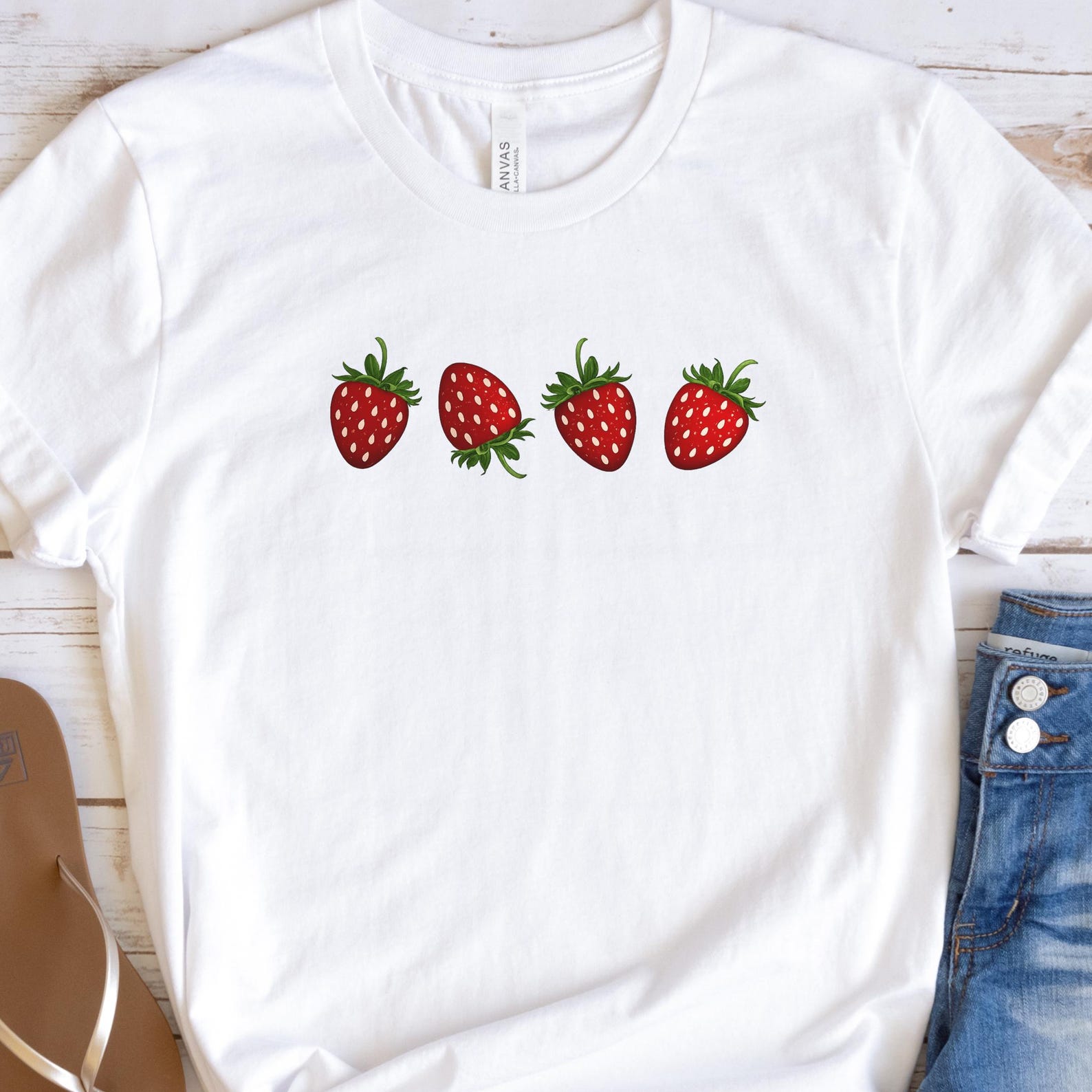 Strawberries T-Shirt | Cute Fruit Graphic Tee 4XL