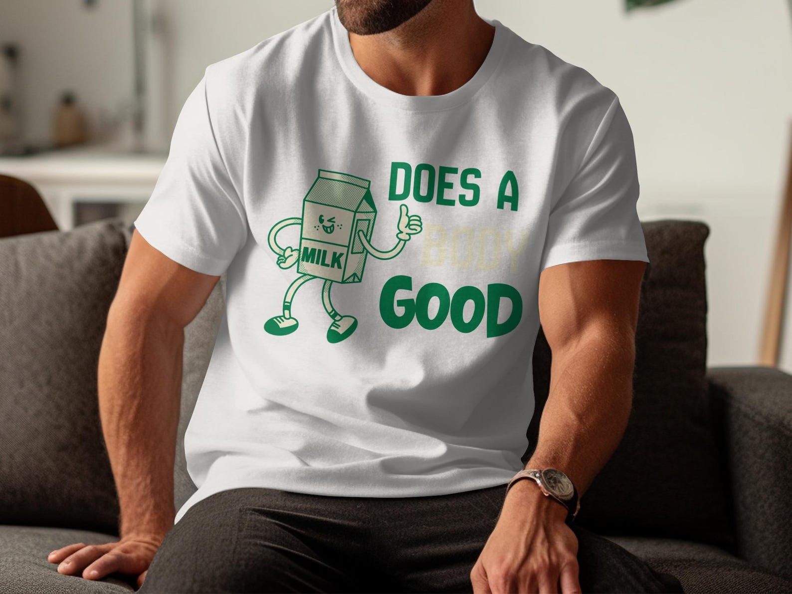 Retro Milk Carton Shirt:  Does A Body Good  Vintage Beverage Tee, Dairy Lover T-Shirt 3XL