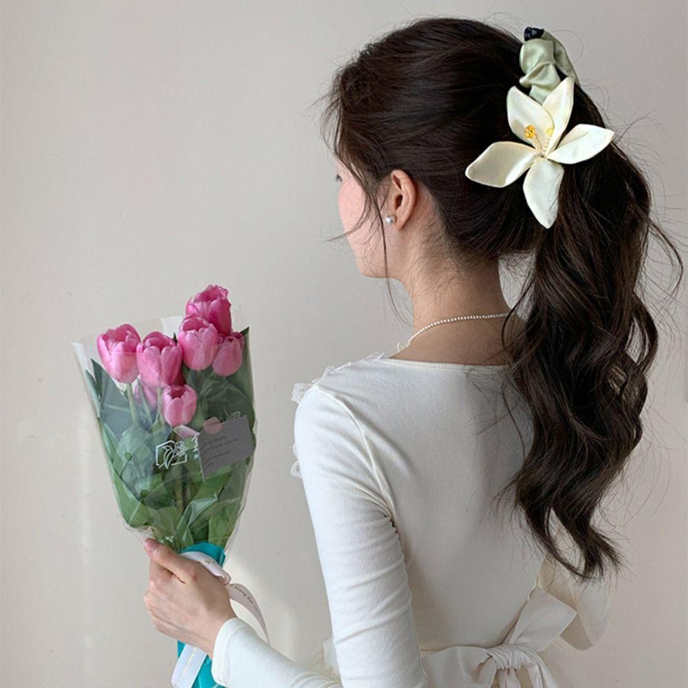 Stoffblumen-Haarspange Rutschfeste Stoff-Vertikalspange Kreative Blume Haarnadel Mädchen