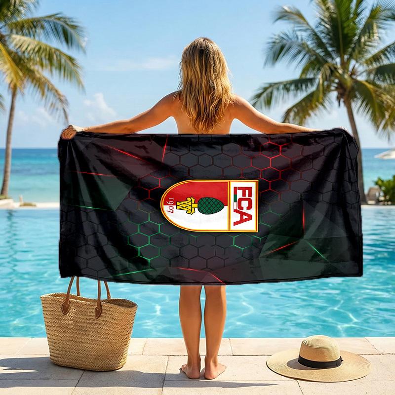 FC Augsburg FC print Quick Dry Beach Towel Microfiber Absorbent Portable Travel Swimming Towel