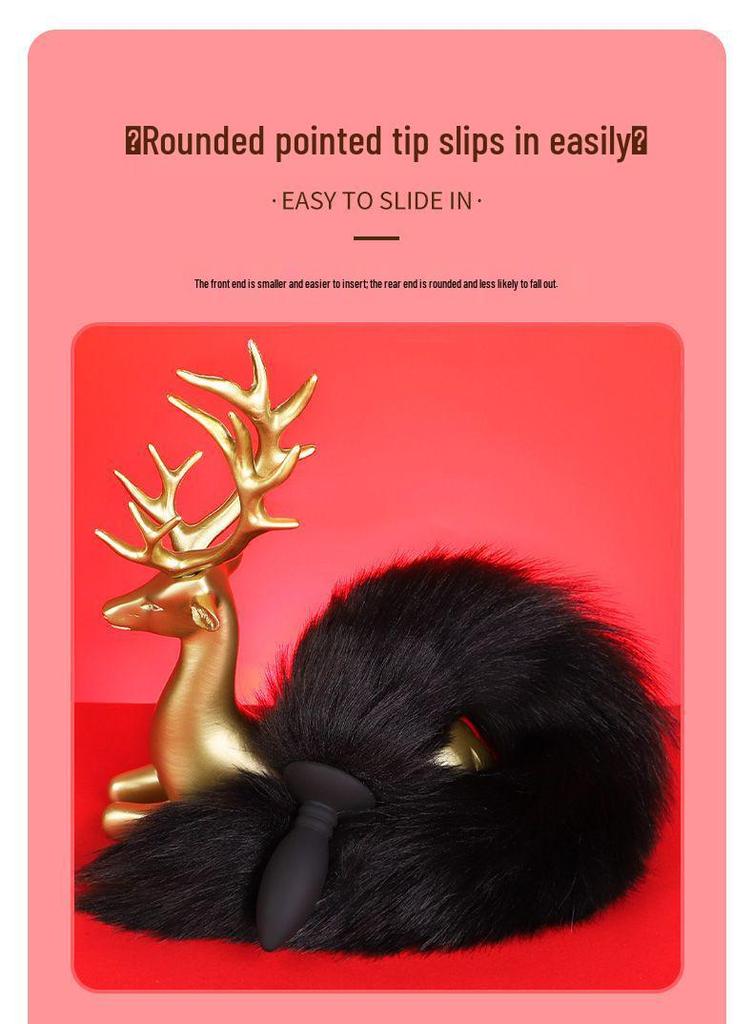 Detachable Silicone Fox Tail Butt Plug for Adult Training
