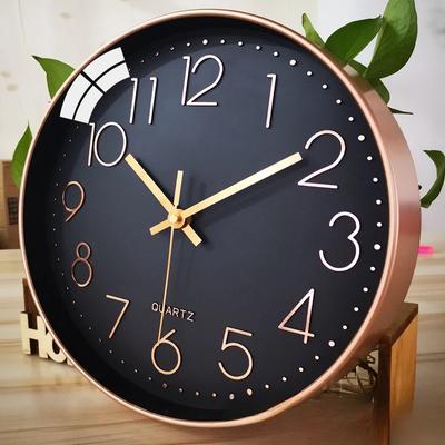 Reloj de pared de 12 pulgadas, venta al por mayor, reloj de cuarzo, moderno, sencillo, de plástico, para sala de estar, reloj digital