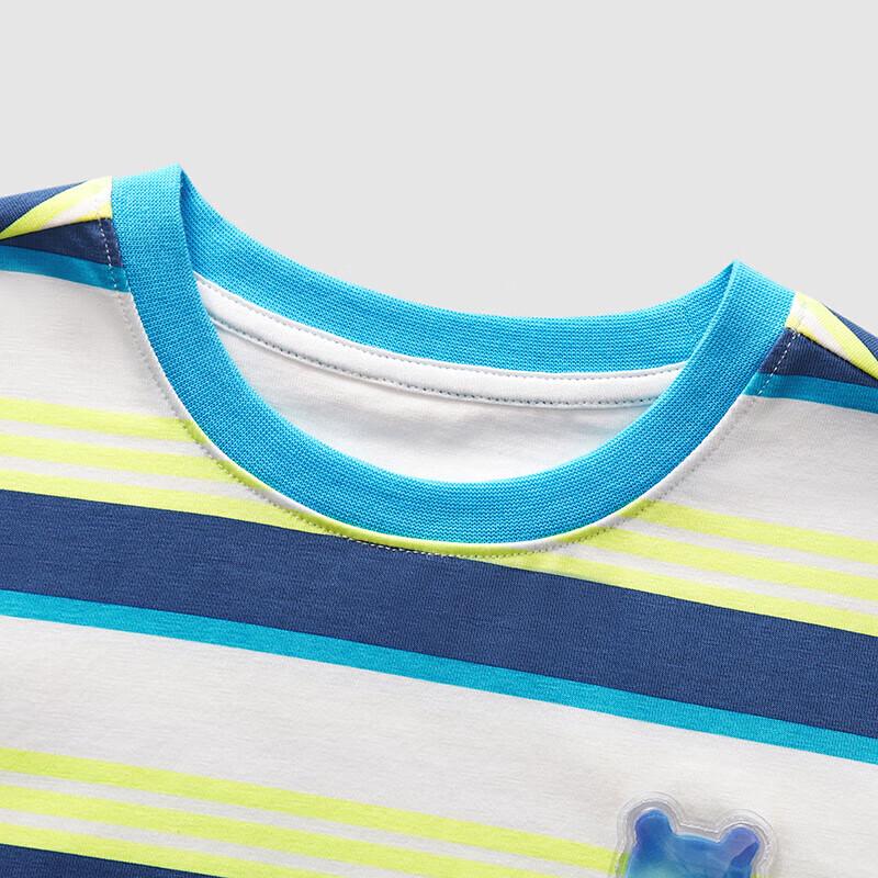 YEEHOO Parent-Child Quick-Dry Casual Sports Striped T-Shirt