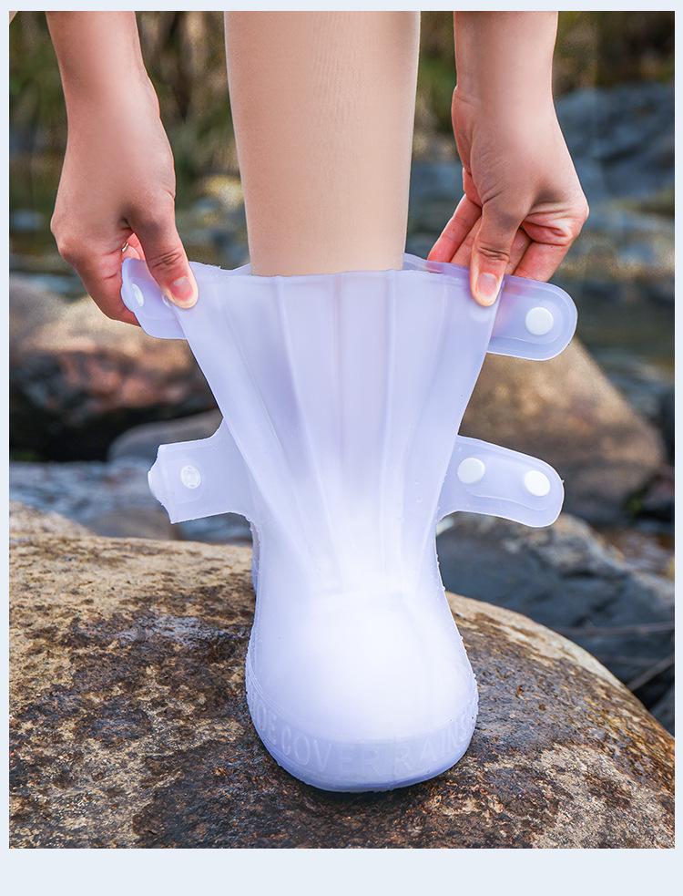 Huse impermeabile antiderapante din silicon pentru cizme de ploaie - Îngroșate, rezistente la uzură, protecție unisex pentru picioare pentru zilele ploioase