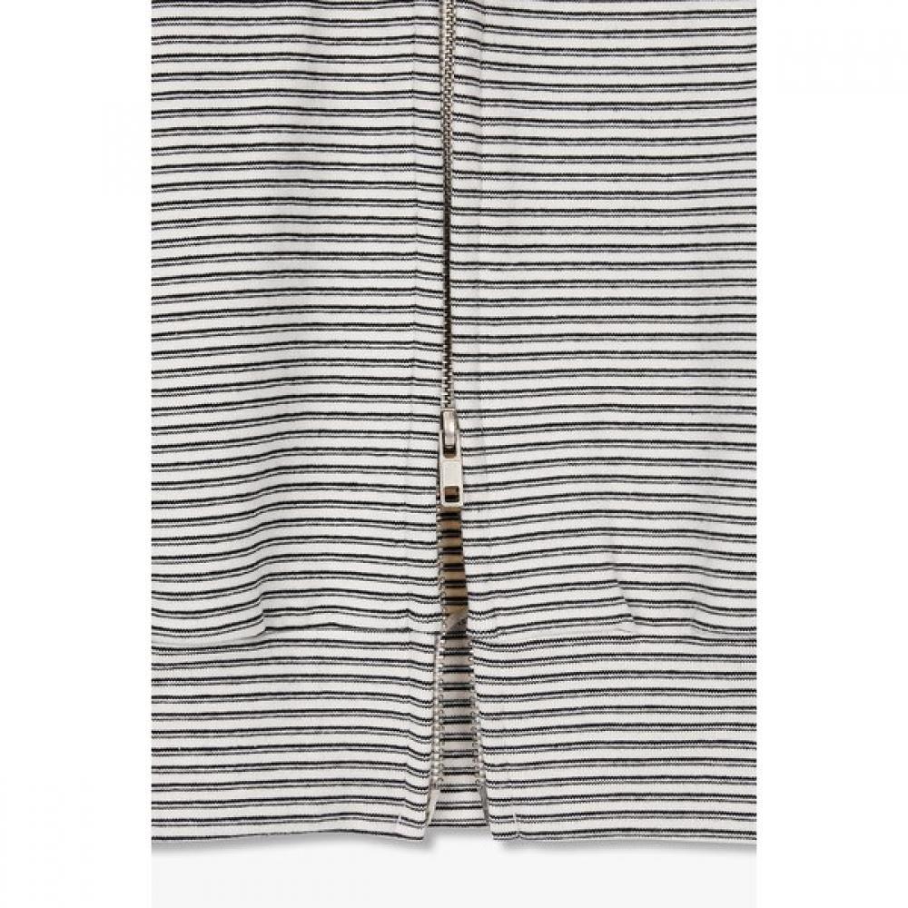 Studio Tomboy Unisex Minimal Stripe Zip Up Hoodie 9176313974