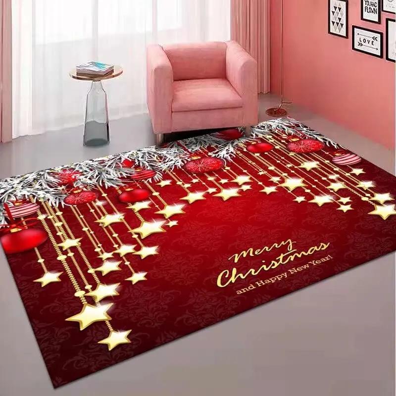 Weihnachtsfeier Dekoration Weihnachtsbaum Teppich Wohnzimmer Neujahr Schlafzimmer Großer Teppich Balkonmatte Badezimmer Rutschfest Weiche Matten
