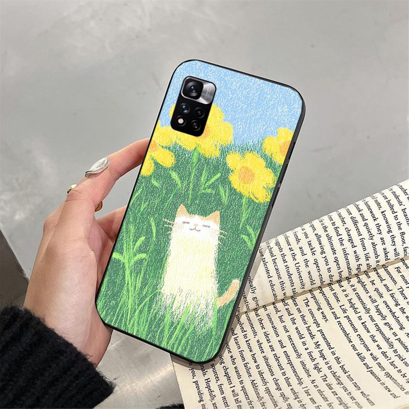 Phone Case For Xiaomi Poco C71 15T 14T Pro Redmi Note 15 14 14 13 Pro Redmi A5 15C 13C Cute Black Cats