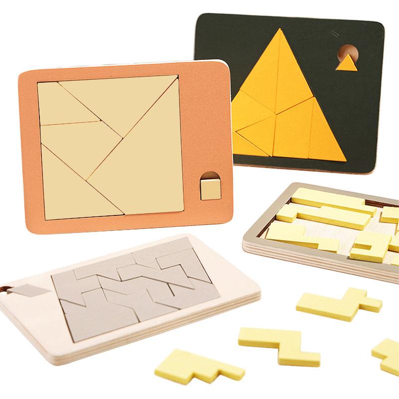 Kids Logical Thinking Training Wooden Puzzles Adult Burning Brain Challenge Activity Game Educational Toys for Autistic Children